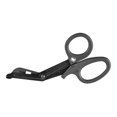 North American Rescue Trauma Shears North American Rescue 7-1/4 Inch Length Surgical Grade Stainless Steel NonSterile Finger Ring Handle Angled Blunt Tip / Blunt Tip