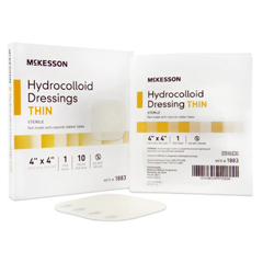 MON882982BX - McKesson - Hydrocolloid Dressing 4 x 4 Square Sterile