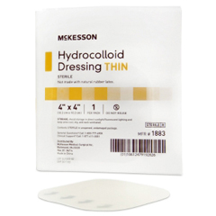 MON882982EA - McKesson - Hydrocolloid Dressing 4 x 4 Square Sterile