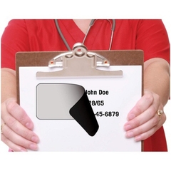 PDC Healthcare Pre-Printed Label pdc Auxiliary Label White Paper Block Out Black Privacy Label 2 X 2-15/16 Inch