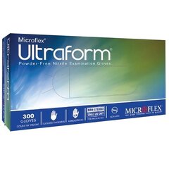 Ansell Exam Glove Ultraform Small NonSterile Nitrile Standard Cuff Length Textured Fingertips Blue Not Chemo Approved, 3000 EA/CS