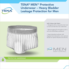 MON738749CS - Essity - TENA® MEN™ Protective Incontinence Underwear, Super Absorbency, Medium/Large