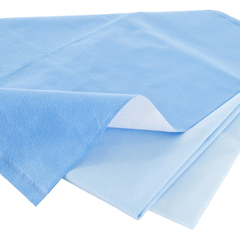 Halyard QUICK CHECK* H100 Sterilization Wrap White / Blue 54 X 54 Inch Dual Layer SMS Polypropylene Steam / EO Gas / Hydrogen Peroxide