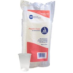 Dynarex Drinking Cup 5 oz. Clear Polypropylene, 100 EA/PK