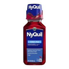 Procter & Gamble Cold and Cough Relief NyQuil&reg; Cold & Flu 650 mg - 30 mg - 12.5 mg / 30 mL Strength Liquid 8 oz.