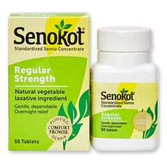 Purdue Pharma Laxative Senokot&reg; Tablet 50 per Bottle 8.6 mg Strength Sennosides