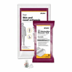 Sage Products Skin and Nasal Prep Kit Sage Nose To Toes Soft Pack 2% / 5% Strength CHG (Chlorhexidine Gluconate) / Povidone-Iodine NonSterile, 20 per Case