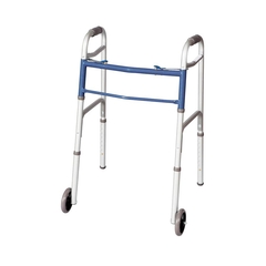 Apex-Carex Dual Release Folding Walker Adjustable Height Classics Aluminum 300 lbs. 31-3/4 to 37-3/4