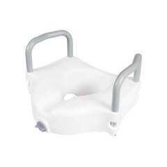 Apex-Carex Raised Toilet Seat with Arms Classics 4-1/2 Inch Height White 300 lbs. Weight Capacity, 3/CS