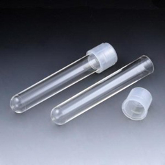 Globe Scientific Test Tube Plain 5 mL Dual Position Snap Cap Polystyrene Tube, 20 per Case