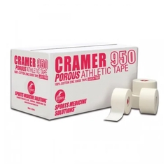 Patterson Medical Athletic Tape Cramer 950 Porous Cotton / Zinc Oxide 1 Inch X 15 Yard White NonSterile, 48/CS