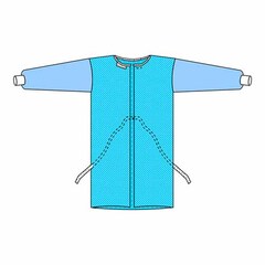 Welmed Endoscopy Procedure Gown X-Large Blue NonSterile AAMI Level 3 Disposable, 100 per Case