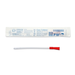 Cure Medical Urethral Catheter Catheter Straight Tip Uncoated PVC 18 Fr. 6