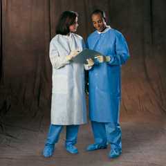 MON228446EA - Avanos Medical Sales - Lab Coat Basic Plus White Small Knee Length Disposable