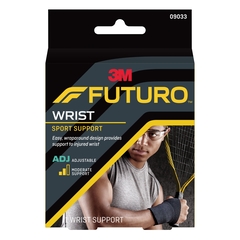 Futuro Wrist Support Futuro Sport Wraparound Neoprene / Nylon / Polyester  Left or Right Hand Black One Size Fits Most, 1/EA - 3M 09033ENR EA - Betty  Mills