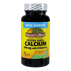 National Vitamin Company Nature's Blend Calcium / Vitamin D 500 mg - 125 IU Strength Tablet 100 per Bottle