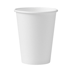 Solo 412WN-2050 White Poly Paper Hot Cup - 12 oz. - 1000/Case