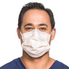 Halyard Procedure Mask FluidShield Anti-fog Foam Pleated Earloops One Size Fits Most Orange NonSterile ASTM Level 3 Adult, 40/BX