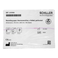 Schiller America ECG Recording Paper Schiller Thermal Paper Z-Fold, 1/EA