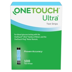 Lifescan Blood Glucose Test Strip OneTouch Ultra Blue 100 Test Strips per Box, 100 EA/BX
