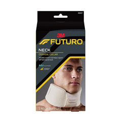 3M Cervical Collar 3M™ Futuro™ Moderate Support Adult One Size Fits Most One-Piece / Chin Strap 2-1/2 to 5 Inch Height 11 to 20 Inch Circumference