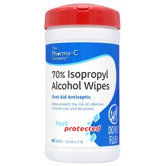 Kleen Test Products First Aid Antiseptic Pharma-C-Wipes™ 40 per Pack Towelette Can, 40/PK