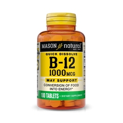Mason Naturals Vitamin Supplement Mason Natural Vitamin B12 1000 mcg Strength Tablet 100 per Bottle, 1/BO
