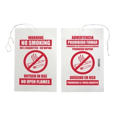 Sunset Healthcare Warning Sign Sunset Warning No Smoking Oxygen in Use, 50 EA/PK