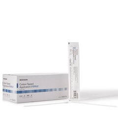 McKesson Swabstick Cotton Tip Plastic Shaft 6 Inch Sterile 2 per Pack, 100/BX