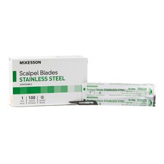 McKesson Surgical Blade Brand Stainless Steel No. 15 Sterile