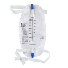 McKesson Urinary Leg Bag Anti-Reflux Valve 750 mL Vinyl, 48 EA/CS