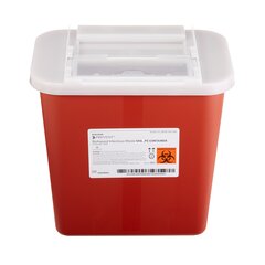 McKesson Prevent&reg; Sharps Container, Red Base, 10-1/4