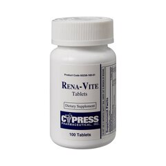 Cypress Pharmaceutical Vitamin B Complex Supplement Rena-Vite 0.8 mg Strength Tablet 100 per Bottle