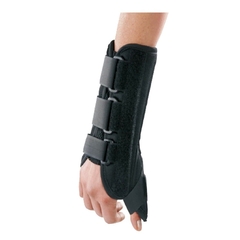 Breg Wrist Brace with Thumb Spica Apollo Universal Aluminum / Foam Right Hand Black One Size Fits Most, 1/EA