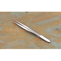 American Diagnostic Splinter Forceps ADC&reg; 3-1/2 Inch Length Floor Grade Stainless Steel NonSterile NonLocking Thumb Handle Straight Fine, Serrated Tips