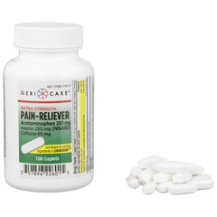 Geri-Care Pain Relief 250 mg / 250 mg / 65 mg Strength Caplet 100 per Bottle (226-01)
