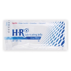 HR Pharmaceuticals Lubricating Jelly HR One Shot 3 Gram Individual Packet Sterile, 144 EA/BX