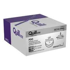 Surgical Specialties Absorbable Suture with Needle Quill™ Knotless Tissue-Closure Device PDO (Polydioxanone) 1/2 Circle Reverse Cutting Needle Size 2 Barbed Monofilament