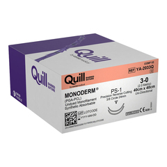 Surgical Specialties Absorbable Suture with Needle Quill™ Knotless Tissue-Closure Device, Monoderm™ Polyglycolic Acid / PCL 3/8 Circle Precision Reverse Cutting Needle Size 3 - 0 Barbed Monofilament
