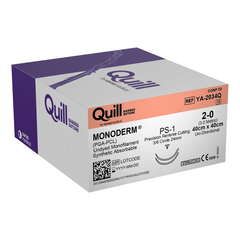 Surgical Specialties Absorbable Suture with Needle Quill™ Knotless Tissue-Closure Device, Monoderm™ Polyglycolic Acid / PCL 3/8 Circle Precision Reverse Cutting Needle Size 2 - 0 Barbed Monofilament