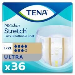 Essity Unisex Adult Incontinence Brief TENA ProSkin Stretch™ Ultra Large / X-Large Disposable Heavy Absorbency