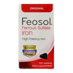 Meda Consumer Healthcare Mineral Supplement Feosol&reg; Iron 65 mg Strength Tablet 120 per Bottle, 1/BT