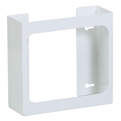Clinton Industries Glove Box Holder Horizontal or Vertical Mount 2-Box White 3-3/4 X 10 X 10-1/2 Inch Powder Coated Metal