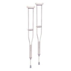 Drive Medical Underarm Crutches Aluminum Frame Adult 350 lbs. Weight Capacity, 1/PR