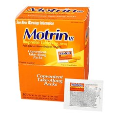 Johnson & Johnson Pain Relief Motrin IB 200 mg Strength Ibuprofen Caplet 50 per Box