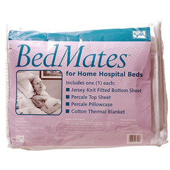 Salk Bed Sheet Set Bedmates&reg; Flat, Fitted, Pillowcase, Blanket Various Dimensios Cotton 55% / Polyester 45% / Blanket Cotton 100% Reusable