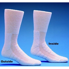 Salk Diabetic Socks HealthDri™ Calf Length Size 9-11 White Closed Toe