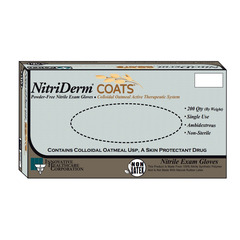 Innovative Healthcare Corporation Exam Glove NitriDerm COATS Medium NonSterile Nitrile Standard Cuff Length Fully Textured White Not Rated, 2000/CS