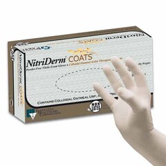 Innovative Healthcare Corporation Exam Glove NitriDerm COATS Large NonSterile Nitrile Standard Cuff Length Fully Textured White Chemo Tested, 2000 per Case