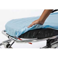 GF Health Stretcher Sheet Fitted 30 X 72 Inch Blue Nonwoven Fabric Disposable, 50/CS